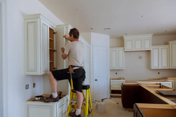 Kitchen island installation in Haltom City by JMT Kitchen Cabinet